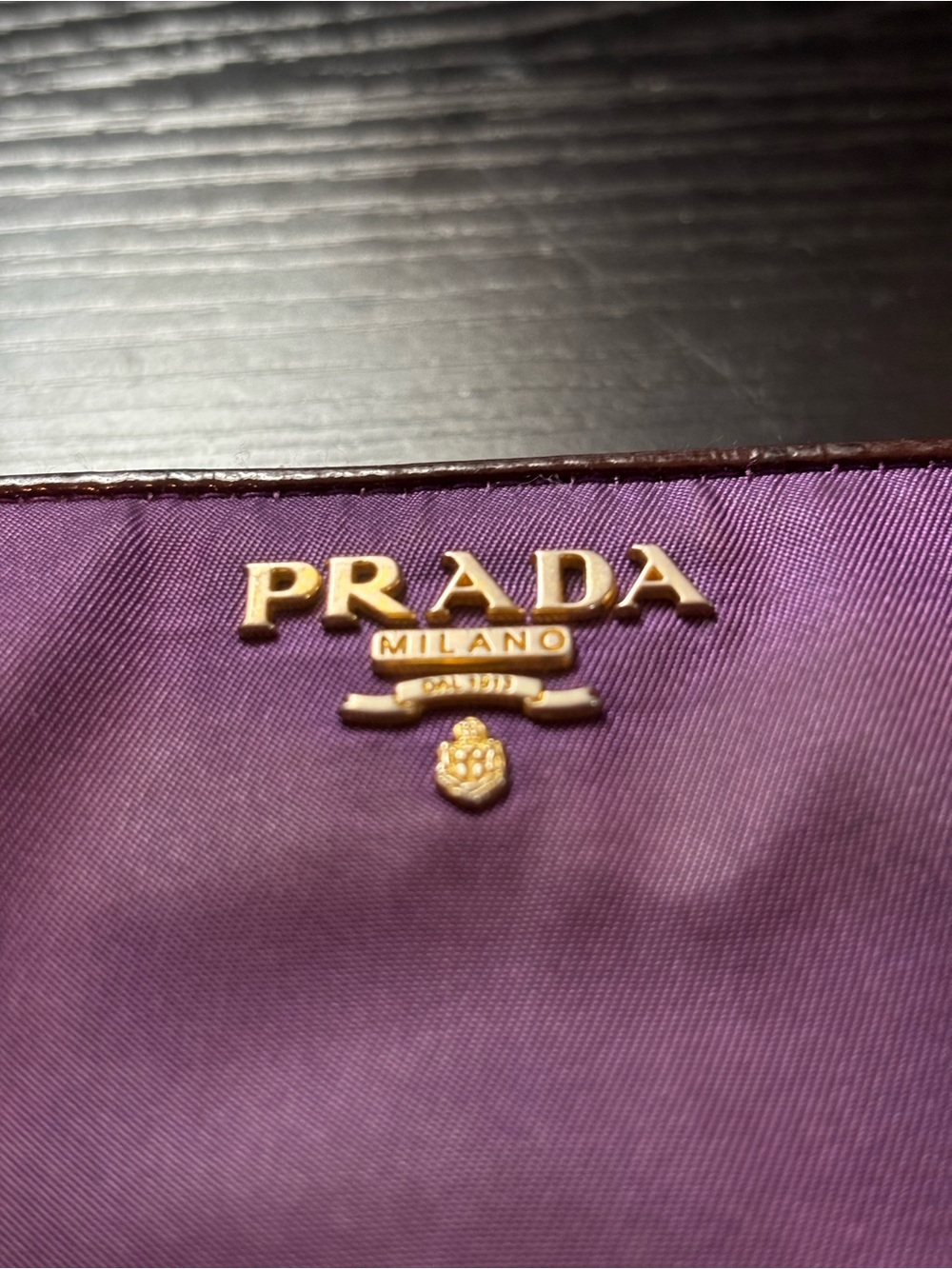 Authentic Prada Tessuto Nylon Zip-Around Long Wallet – Violet/Purple - Picture 6 of 12